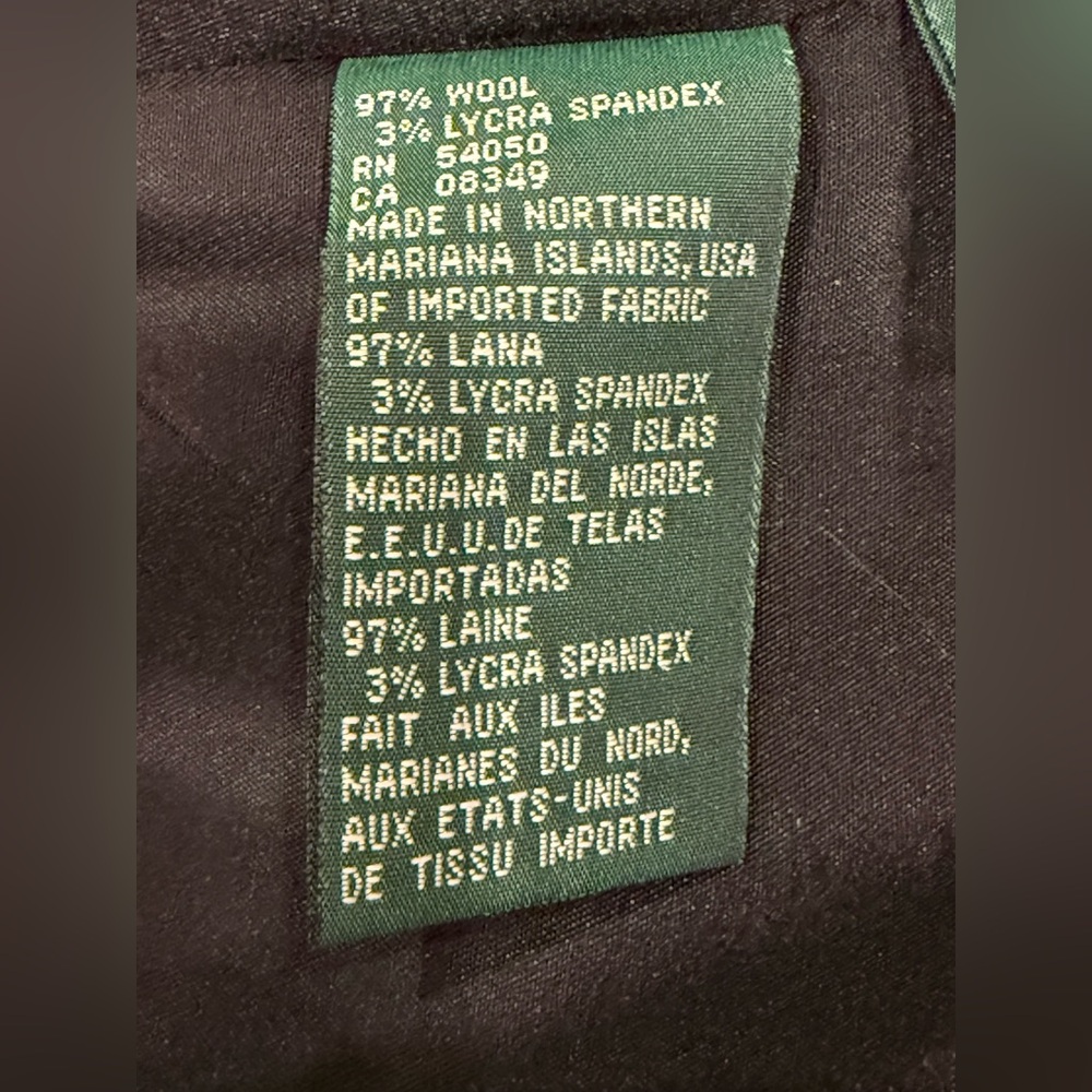 Lauren Ralph Lauren Wool Tuxedo Blazer Black Satin Lapel 14 - Picture 6 of 10